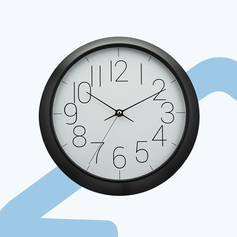 Esten Black Wall Clock