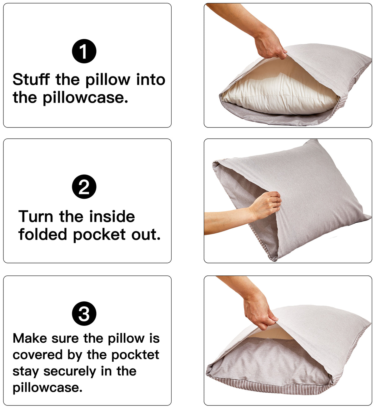 Reversible Stripe Khaki 4pcs Sheet Set