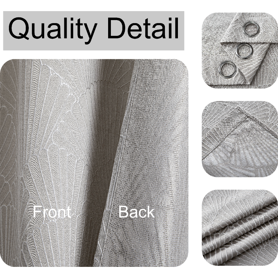 Alyce Taupe Crinkle Curtain