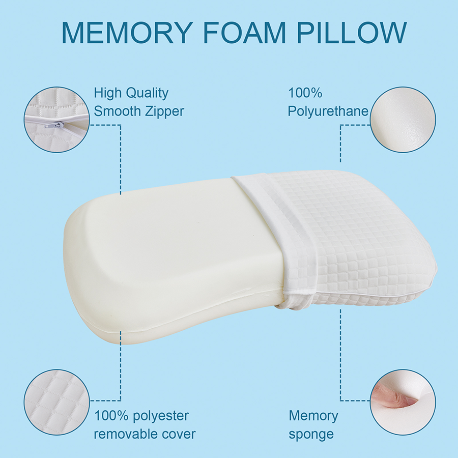 Cooling Ergonomic Memory Foam Pillow
