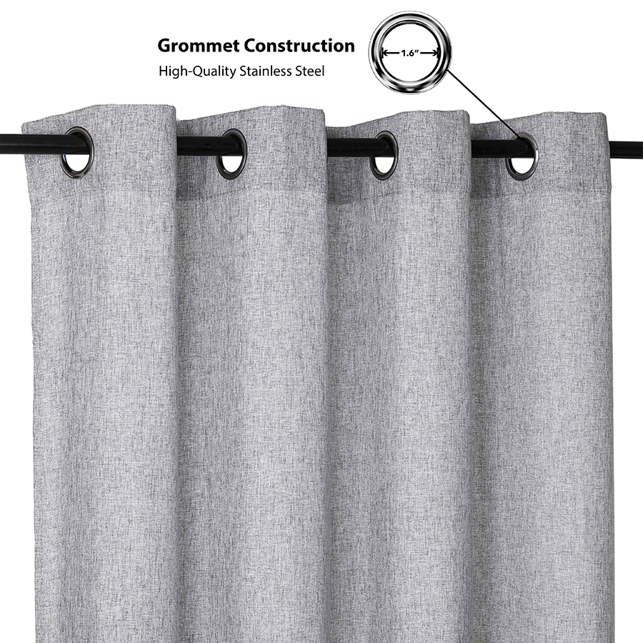 Blas Grey Linen Curtain