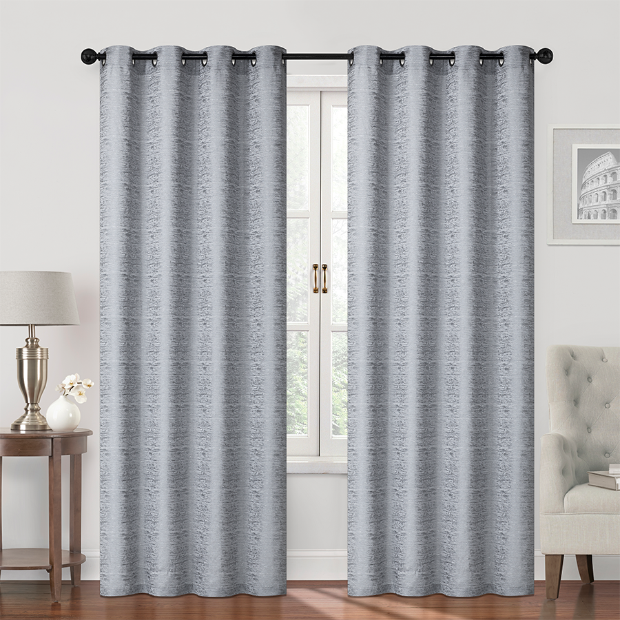 Bina Light Grey Linen Curtain