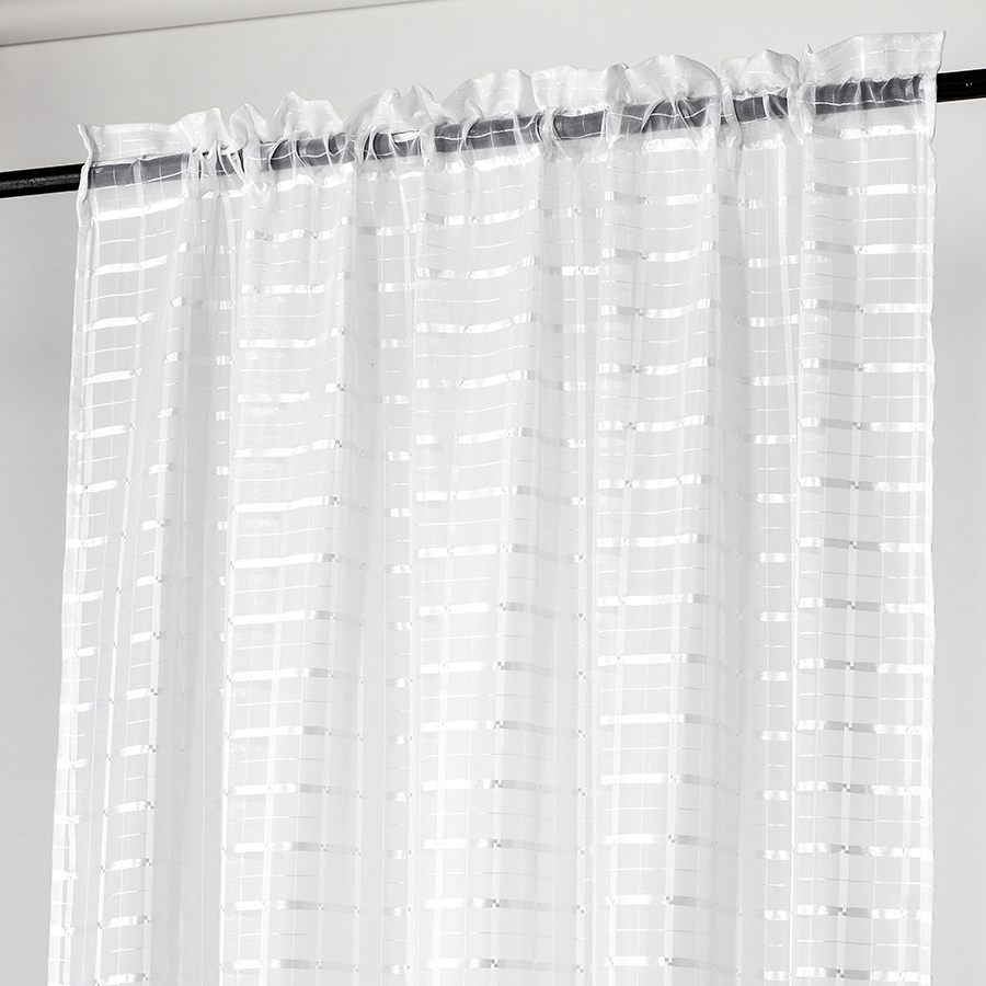 Bara White Sheer Set of 2 Curtains