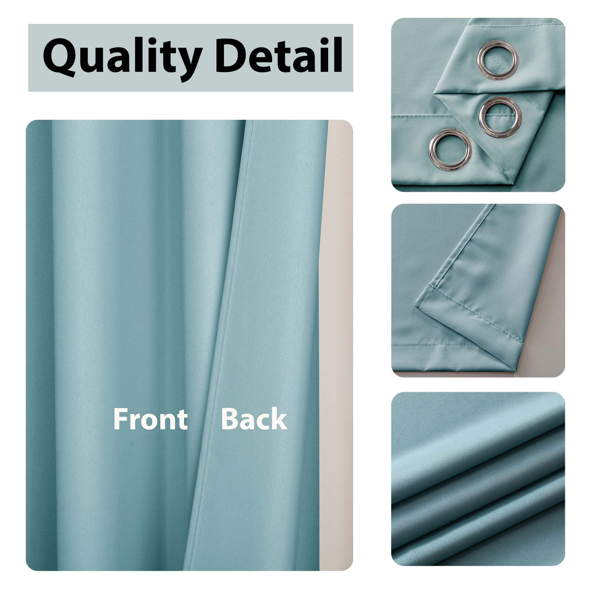 Birgit Plain & Print Set of 4 Curtains