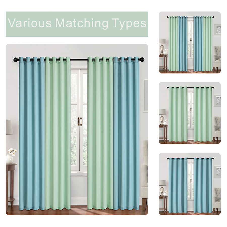 Birgit Plain Set of 4 Curtains