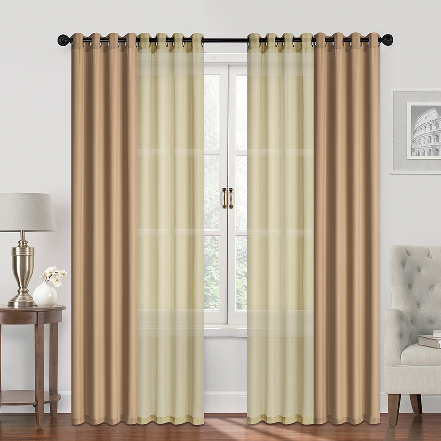 Braya Plain Set of 4 Curtains