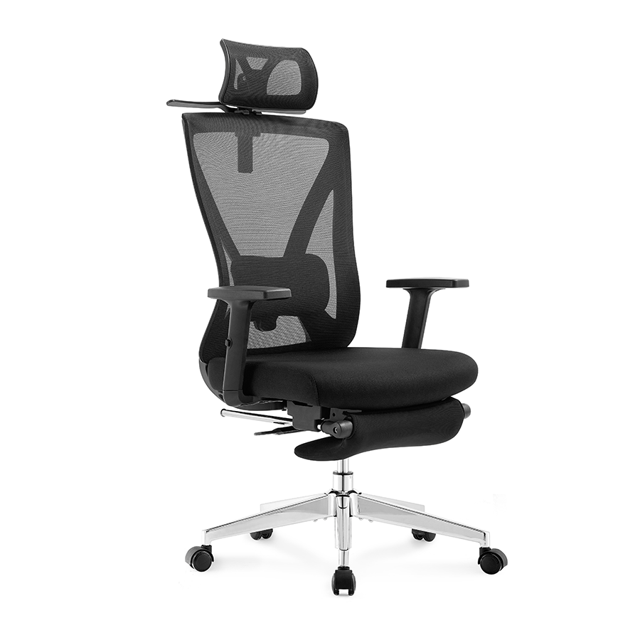 Ergonomic office discount chair with footrest