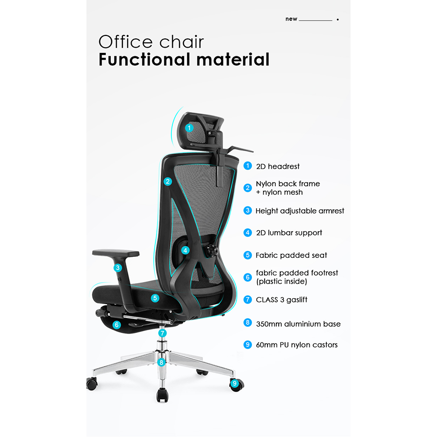 Brinley Office Chair with Footrest