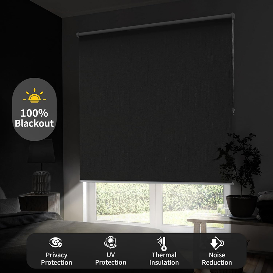 Light Gray Blackout Roller Shades