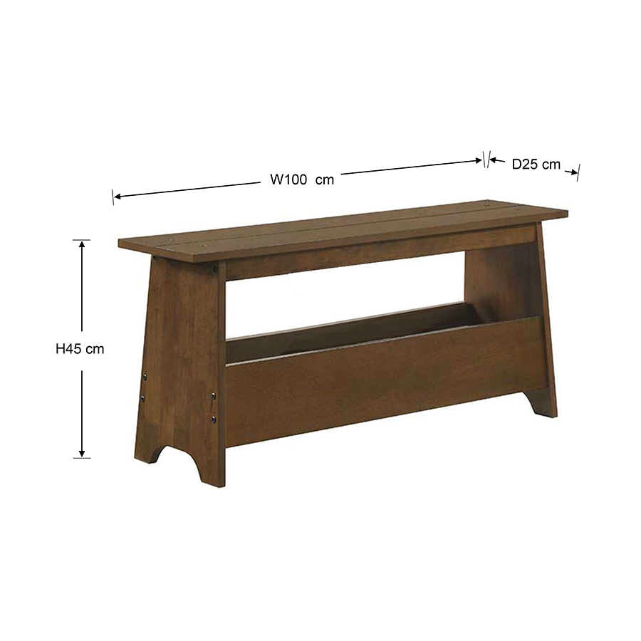 Pasha Wooden Bench with Storage