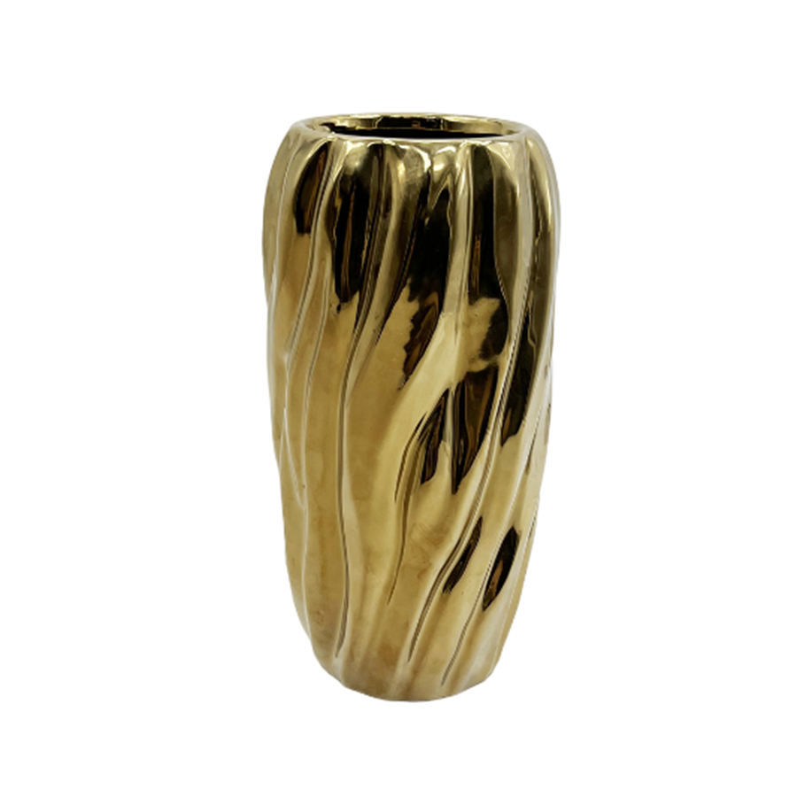 Monarch Gilded Gold Big Ceramic Vase