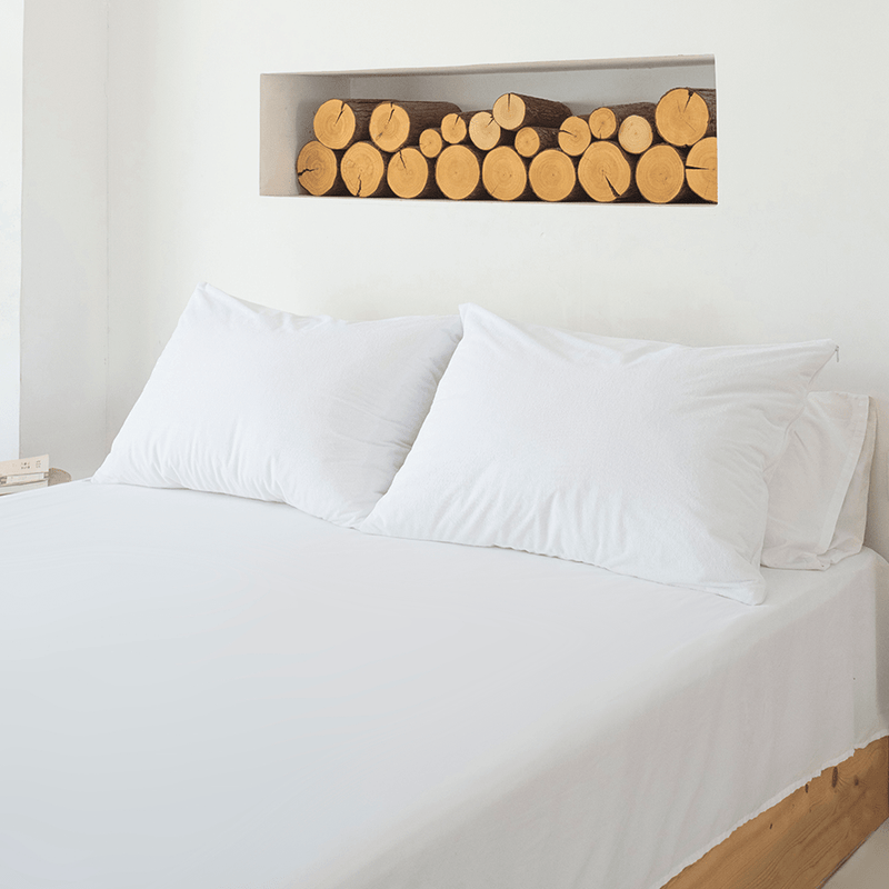 Babyhug Soft Terry Waterproof Mattress Protector Breathable Fitted Cover Sheet - White
