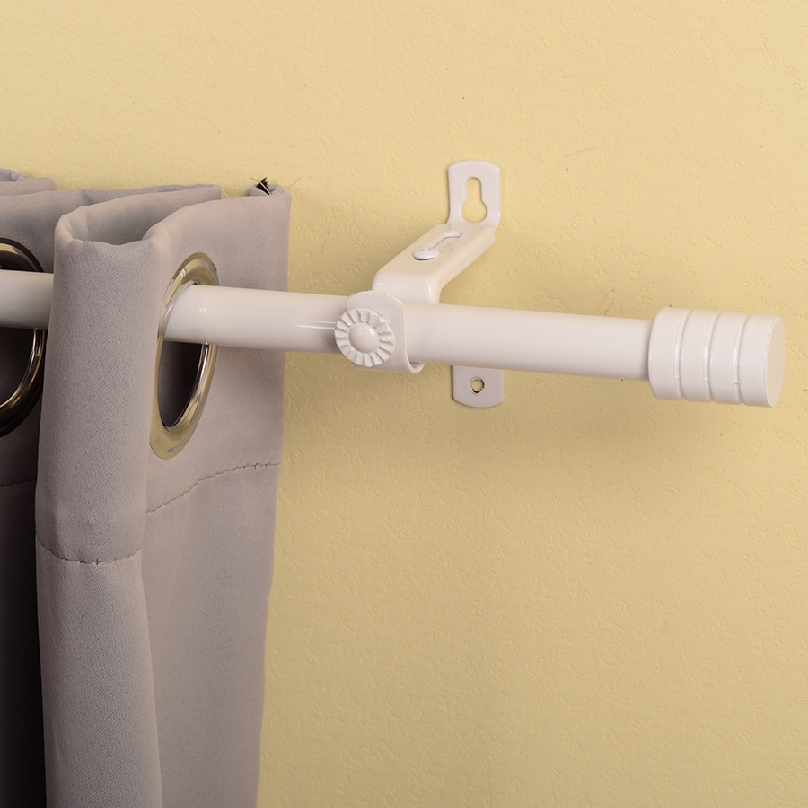 Basic Adjustable White Curtain Rod