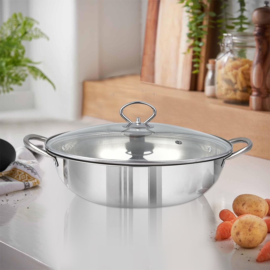 Stainless Steel Flat Bottom Wok