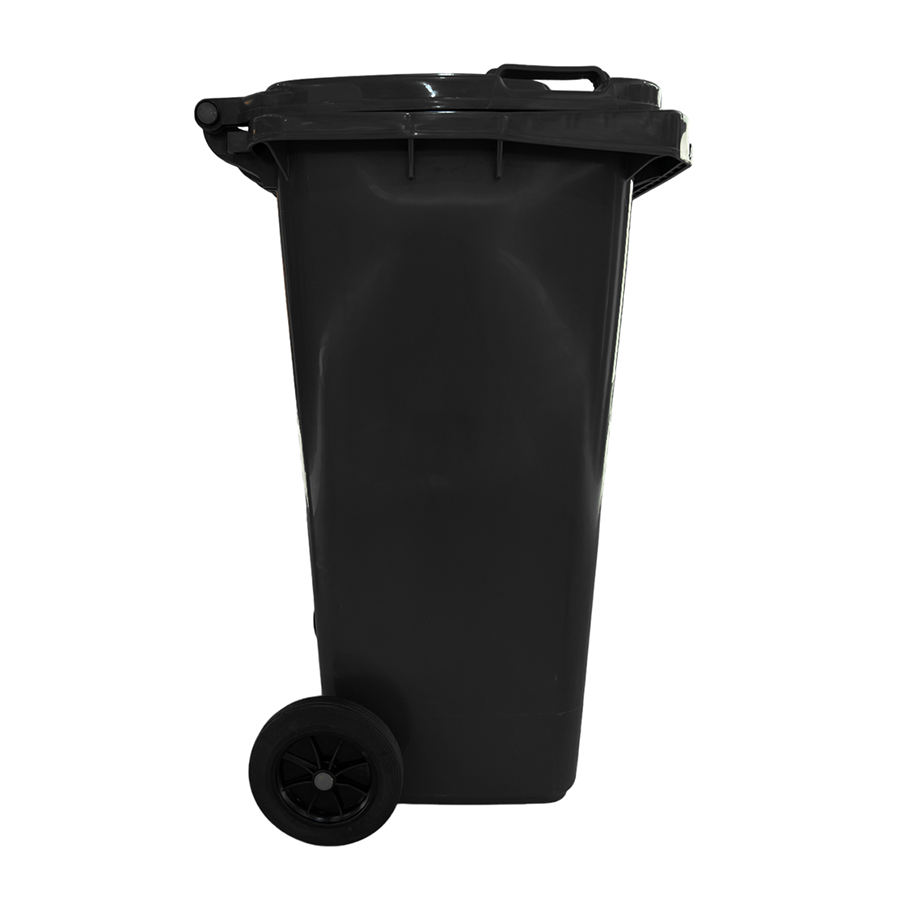 Large Outdoor Trash Bin with Wheels 120L