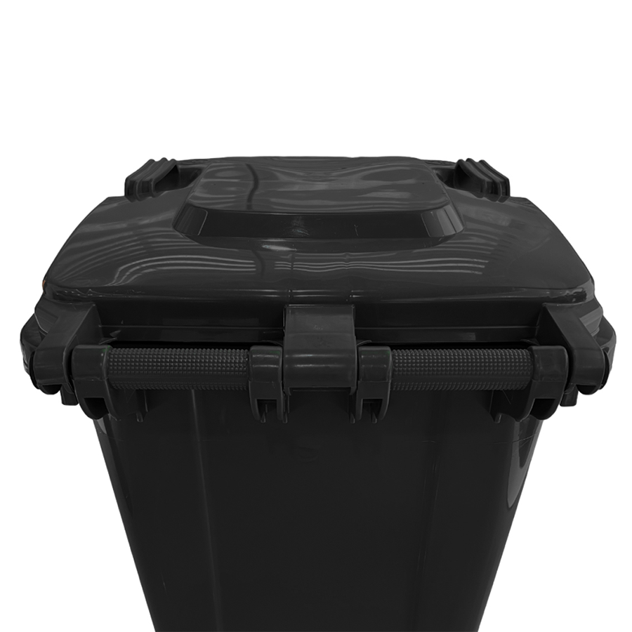 Large Outdoor Trash Bin with Wheels 120L