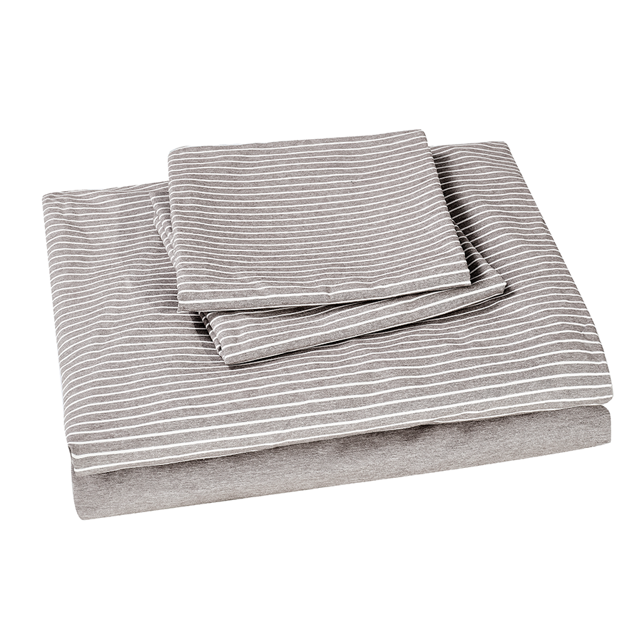 Reversible Stripe Khaki 4pc Sheet Set