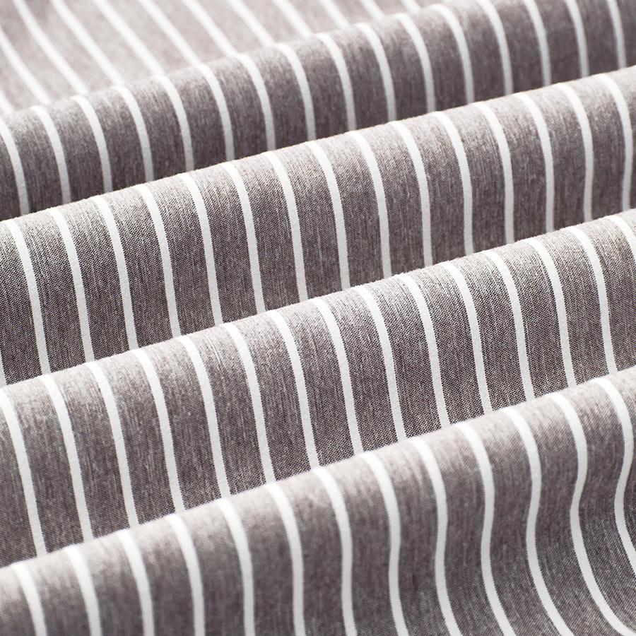 Reversible Stripe Khaki Linen