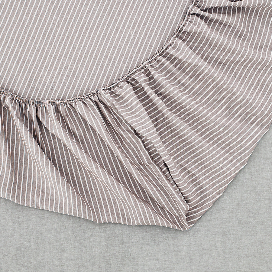 Reversible Stripe Khaki Linen