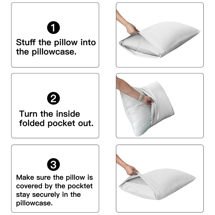 Deluxe White Plain Pillowcases