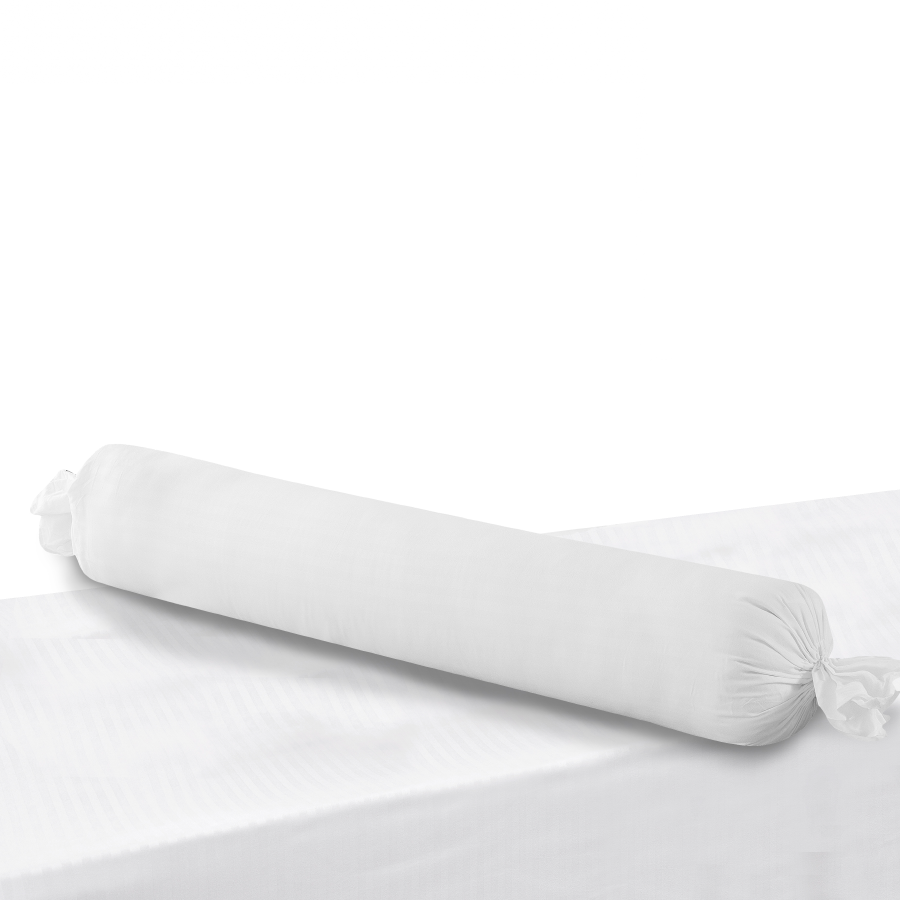 Deluxe White Plain Bolster Case