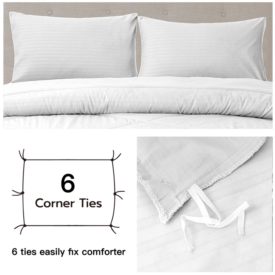 Deluxe White Plain Sheet 4pc Set