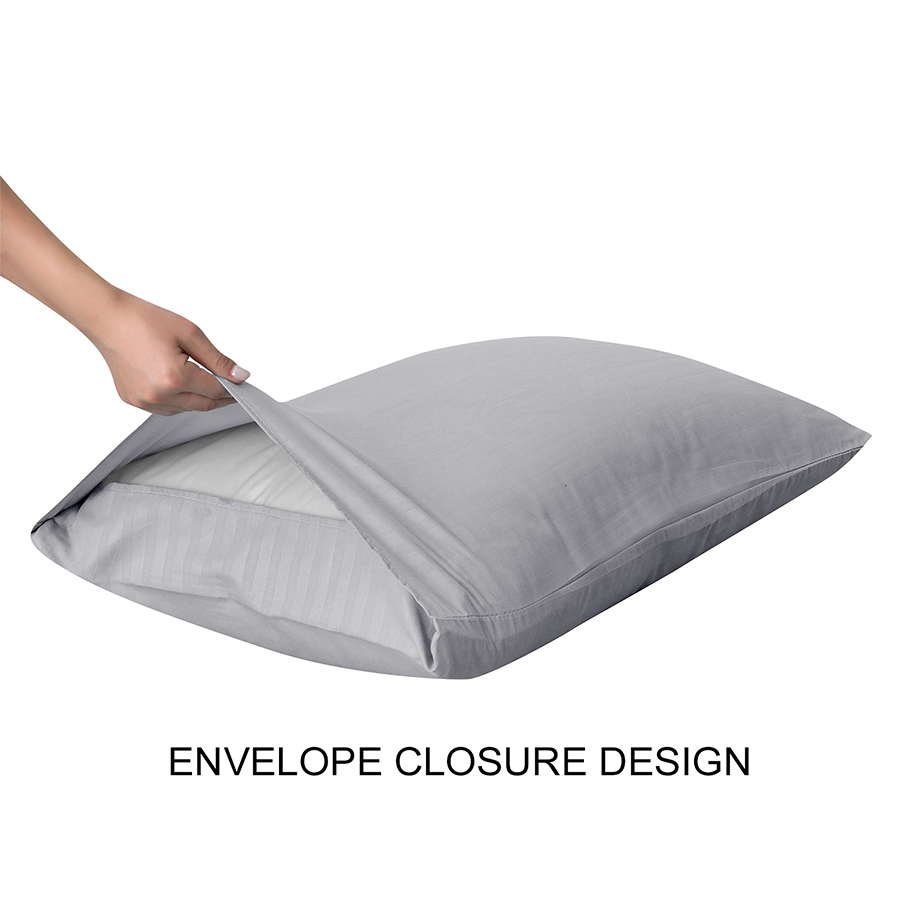 Deluxe Gray Plain Pillowcases