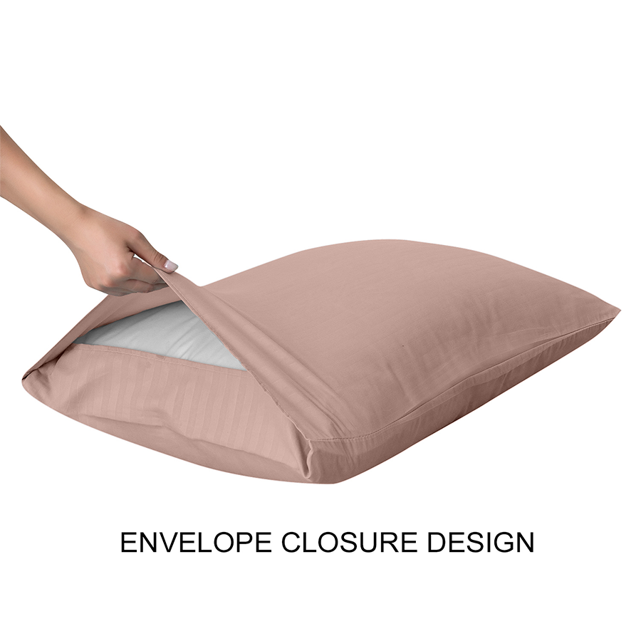 Deluxe Rose Dust Plain Pillowcases