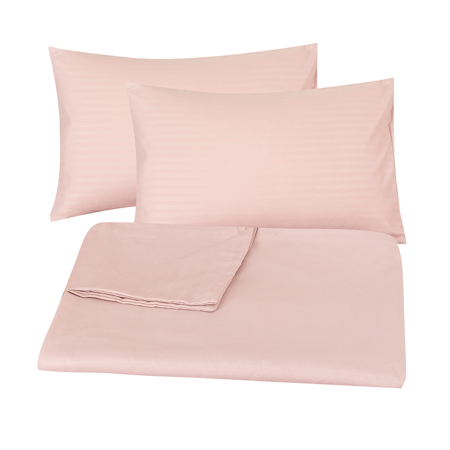 Deluxe Rose Dust Plain 3pc Sheet Set