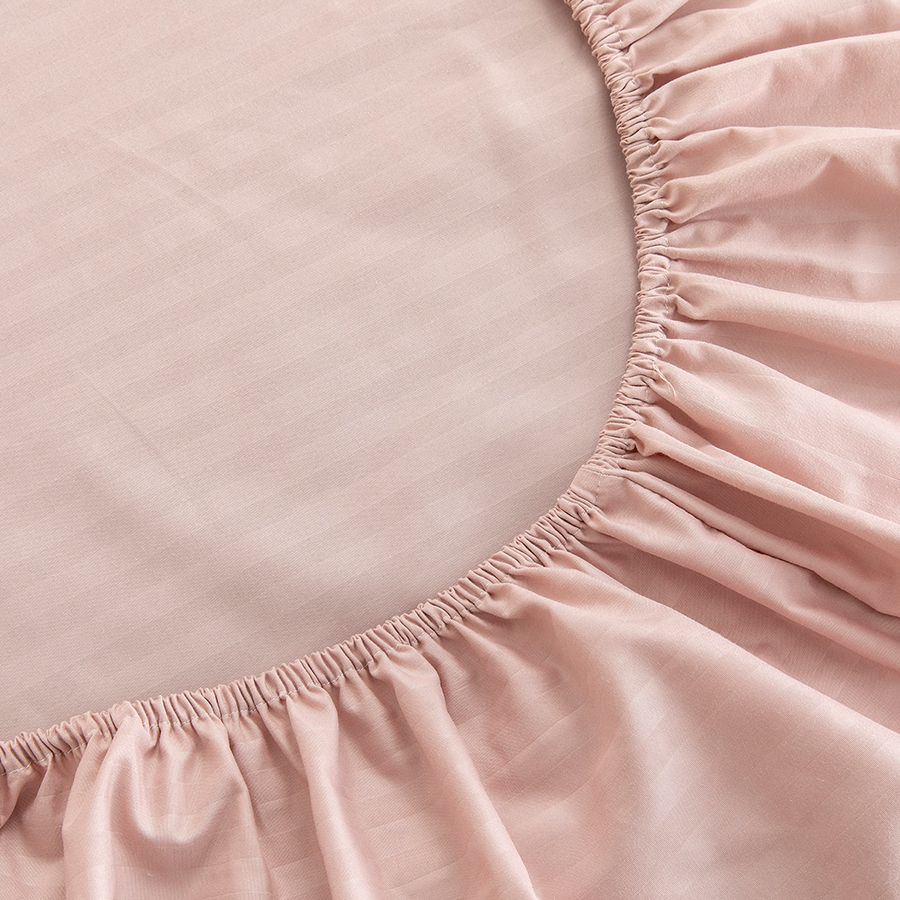 Deluxe Rose Dust Plain Bed in A Bag Linen