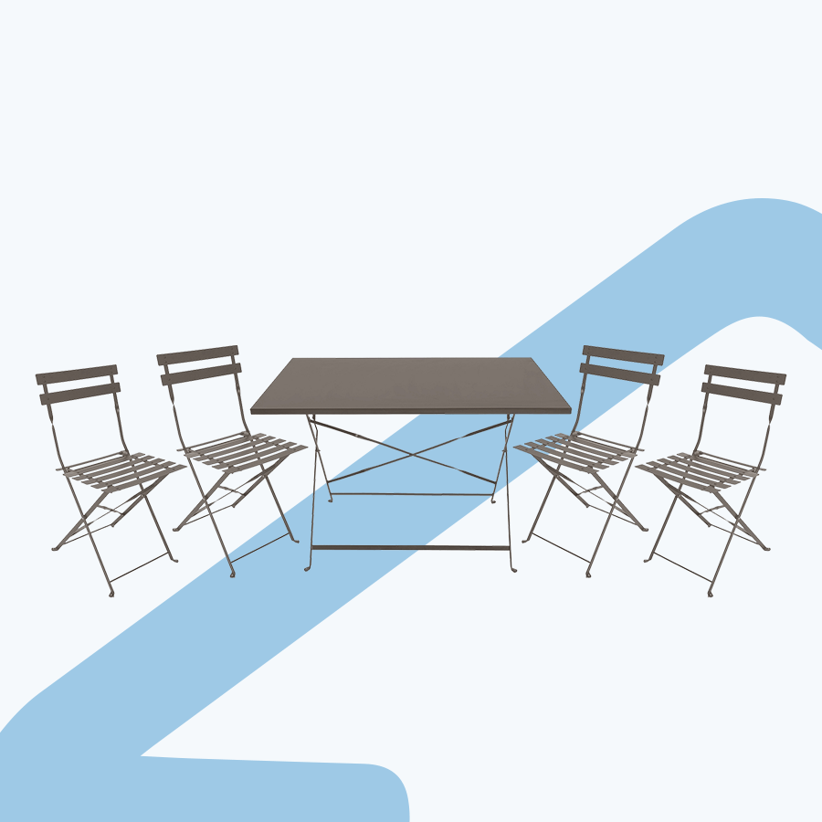Ansel Outdoor Square 4 Seater Dining Set