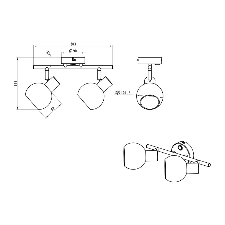 Herma 2-light Spotlight