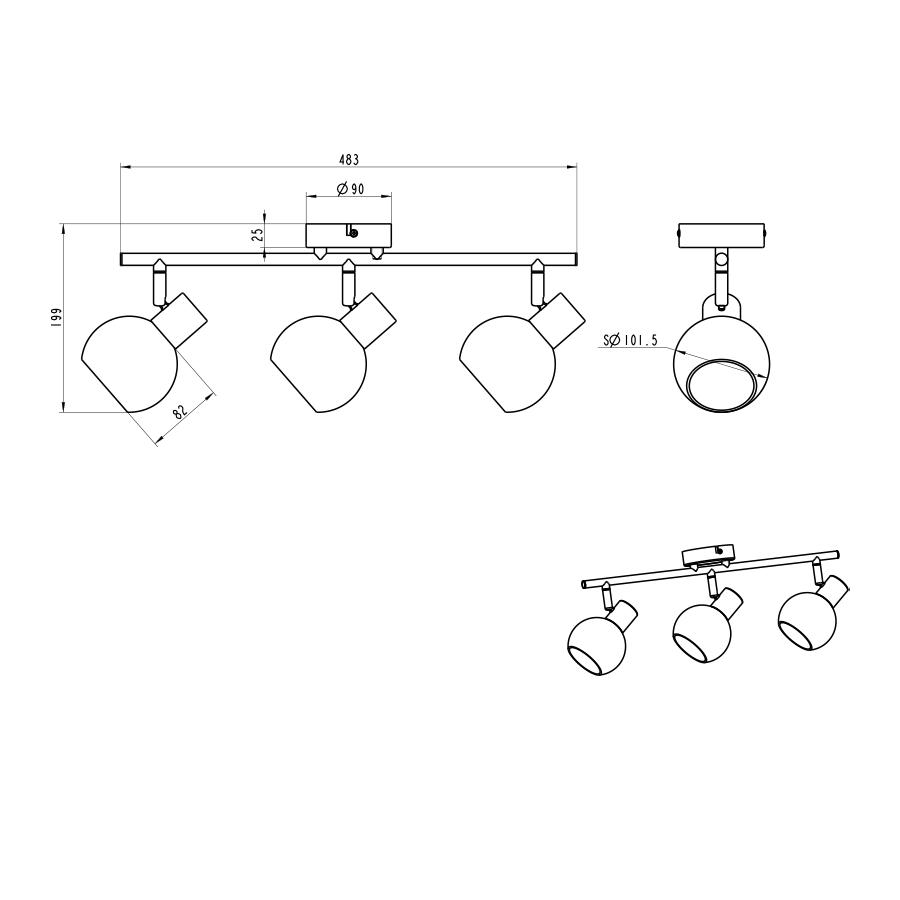 Herma 3-light Spotlight