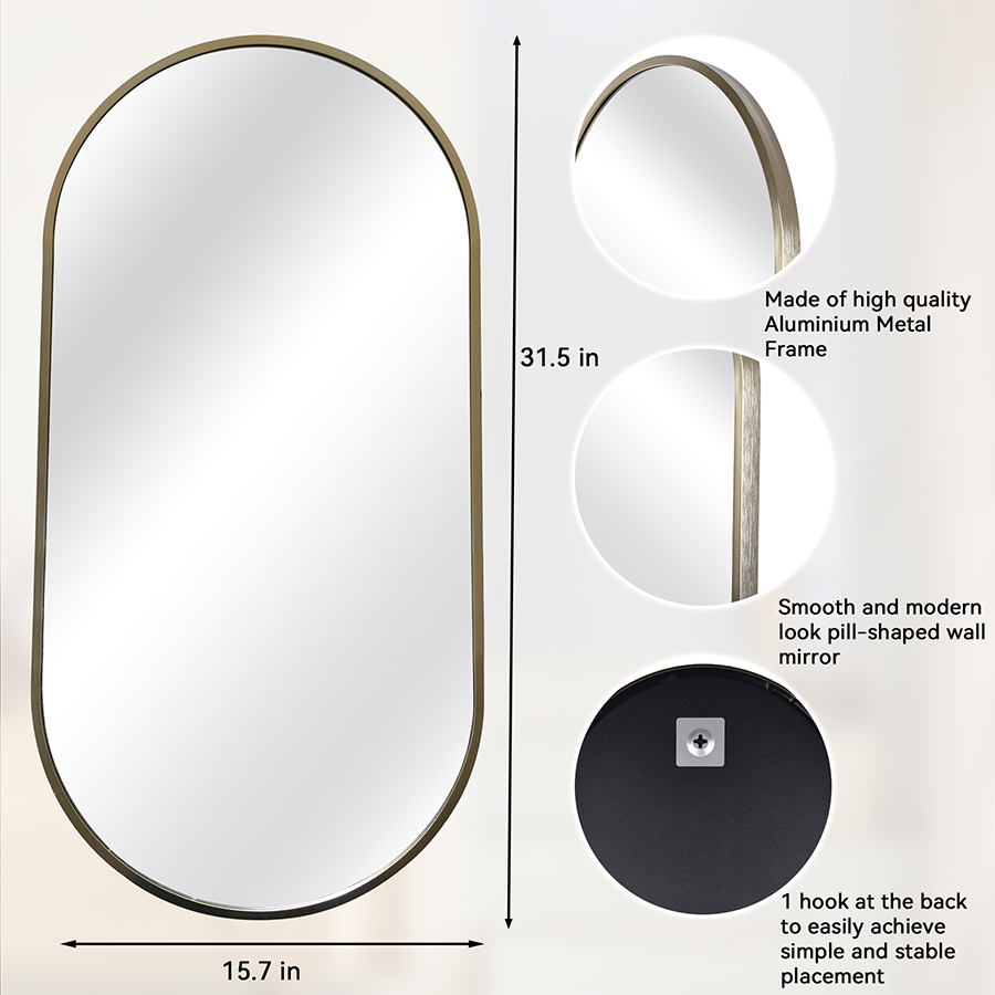 Janke Gold Pill Wall Mirror