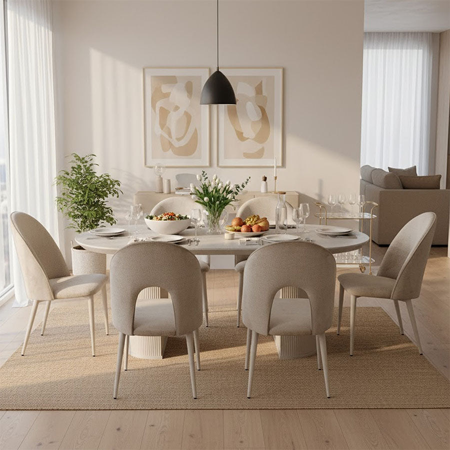 Kinsley 6 Seater Oval Dining Set