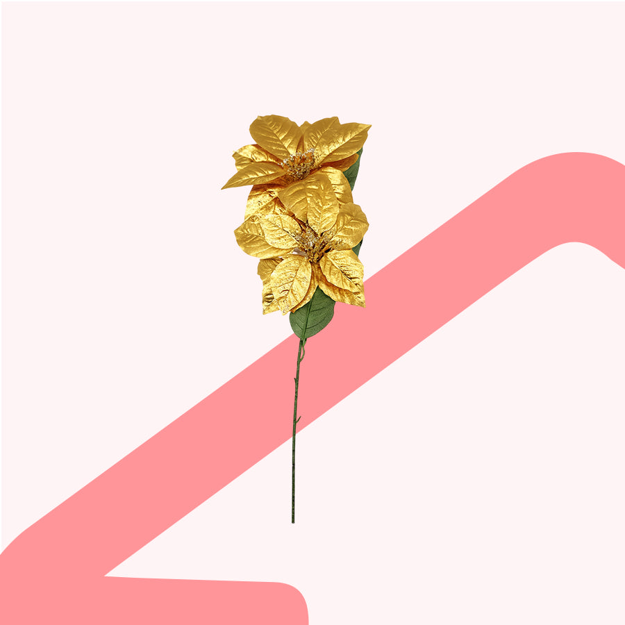 Gold Mini Palm Spray 87cm