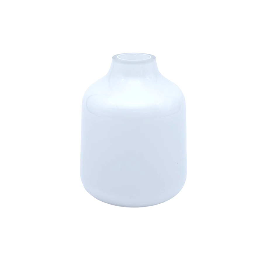 Hydria White Glass Vase