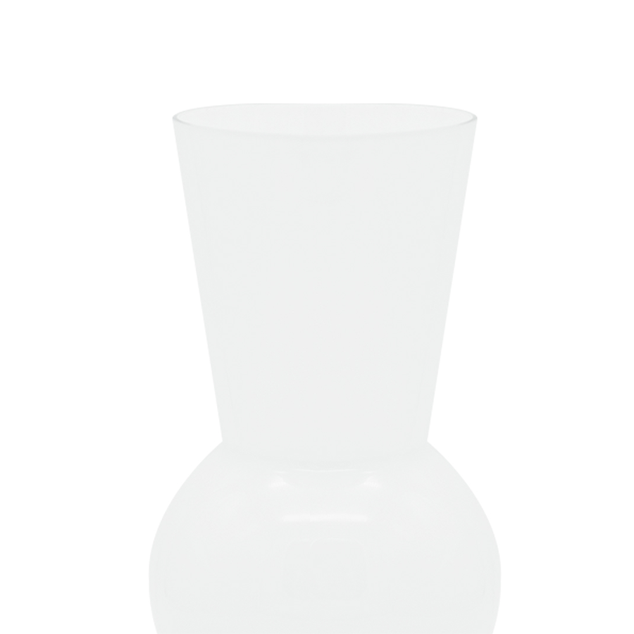 Flordel White Glass Vase 30cm