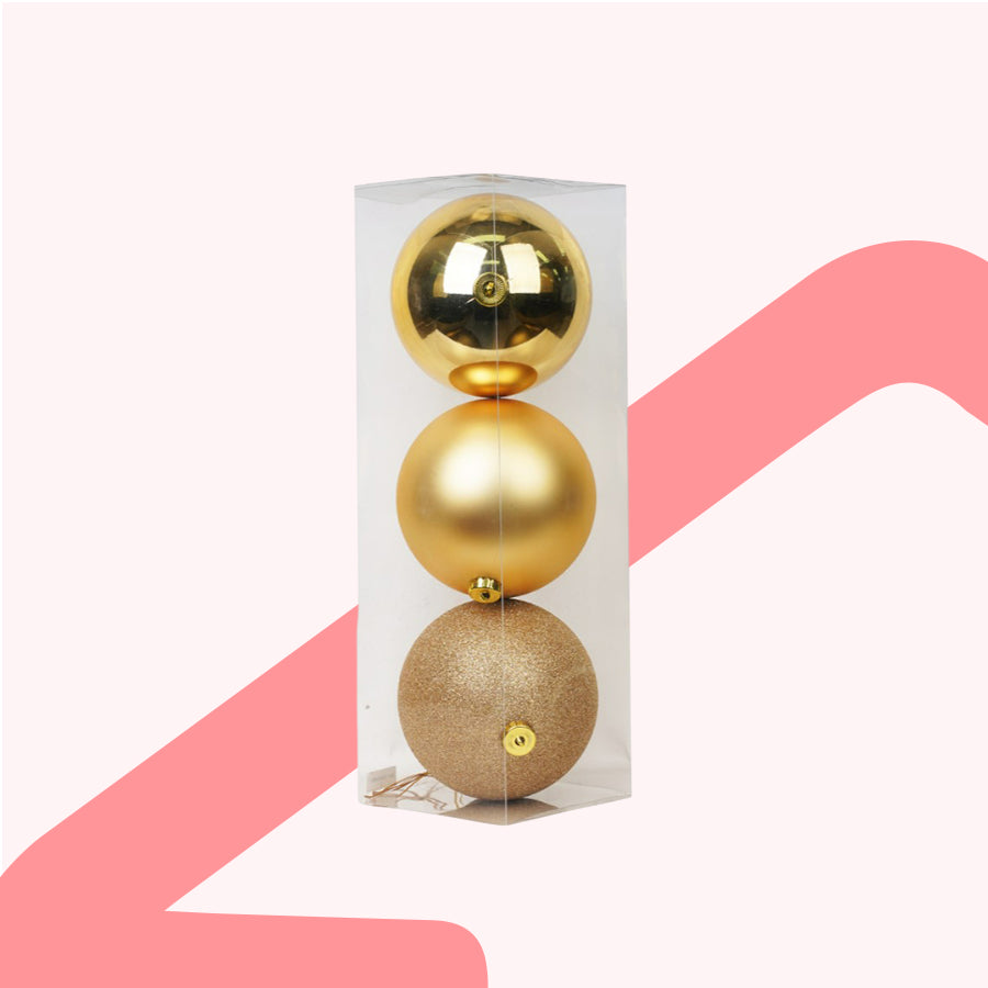 Yule Gold 15cm 3pc