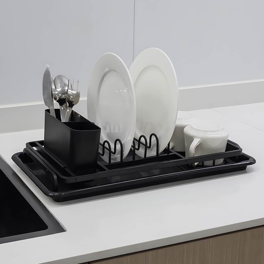 Ellis Slim Dish Rack with Utensil Holder