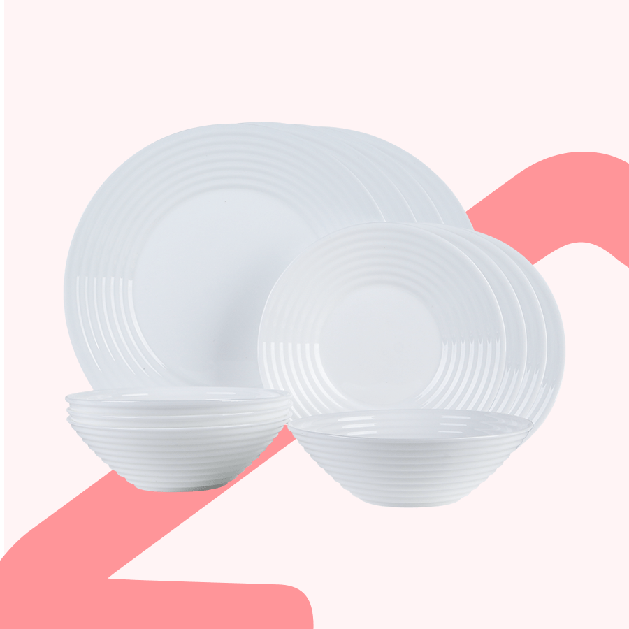 Sicily Opalware Dinnerware 12pc Set