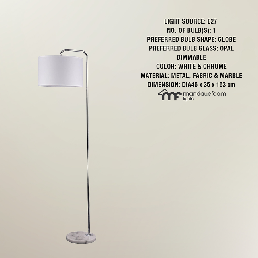 Yette Chrome Floor Lamp