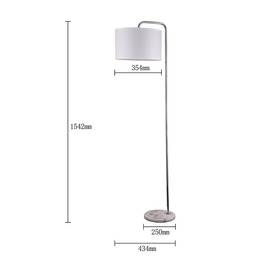 Yette Chrome Floor Lamp