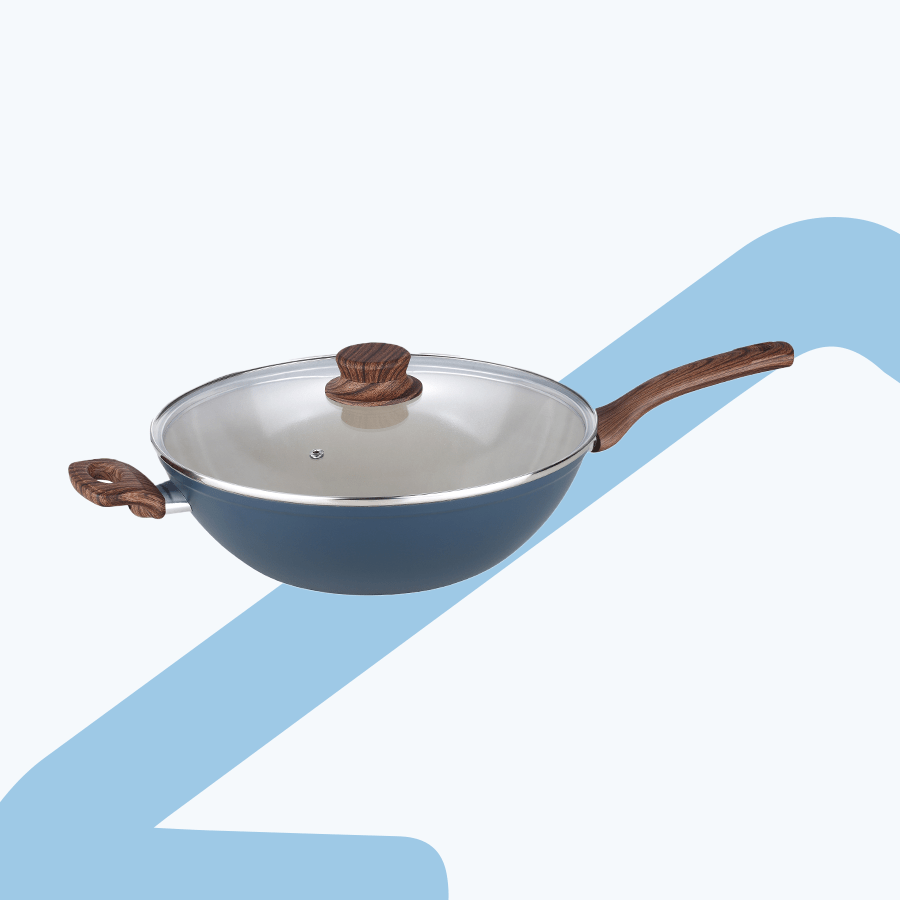 Cole Ceramic Non-stick Wok with Lid