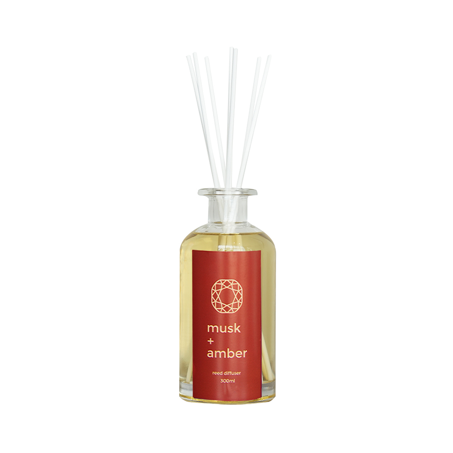 Reed Diffuser 300ml 5 sticks - Musk + Amber