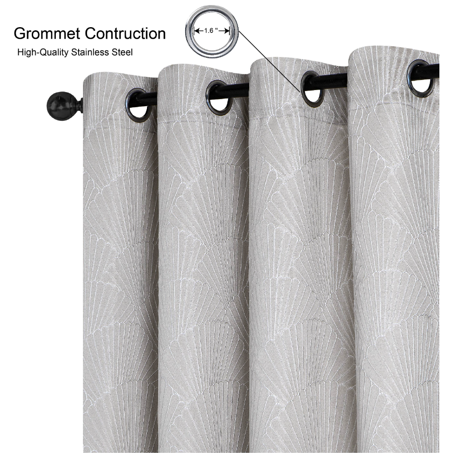 Alyce Taupe Crinkle Curtain