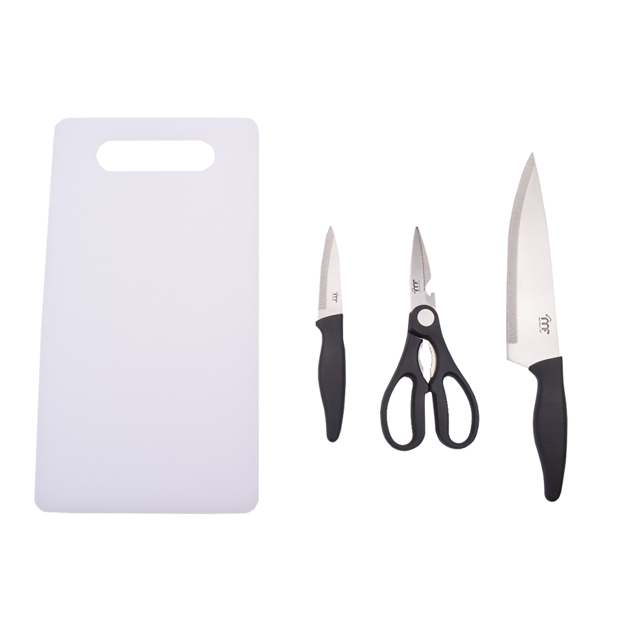 Lumi Knife Set with Chopping Board 4pc Set