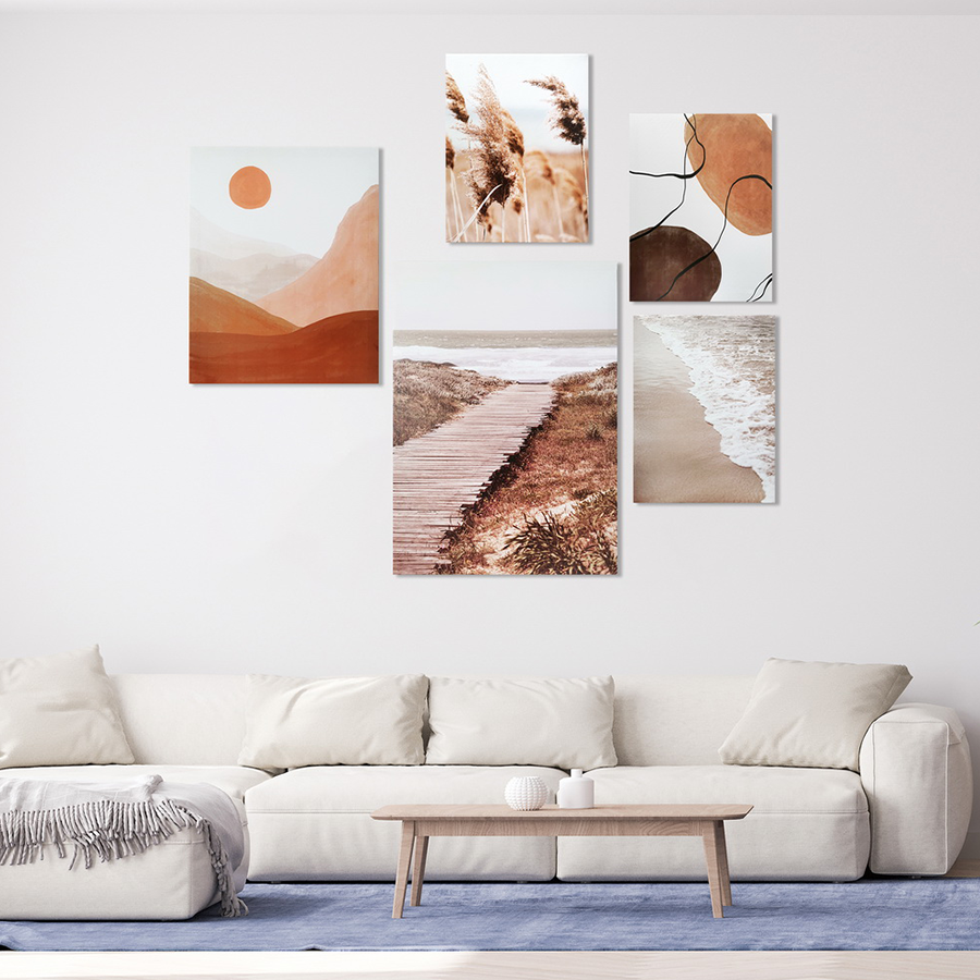 Runo Set of 5 Canvas Wall Art