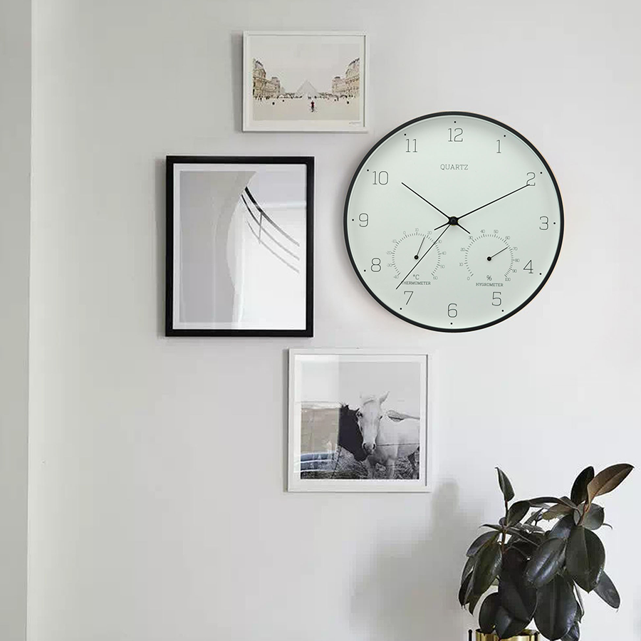 Enki Black Wall Clock