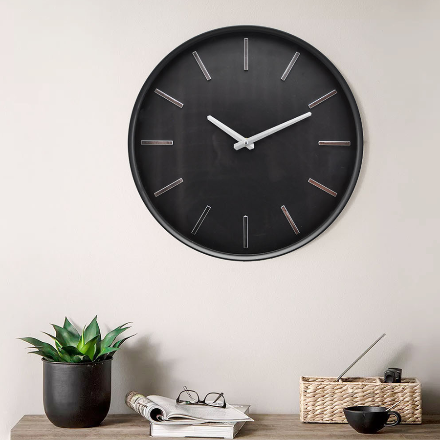 Ernik Black Wall Clock